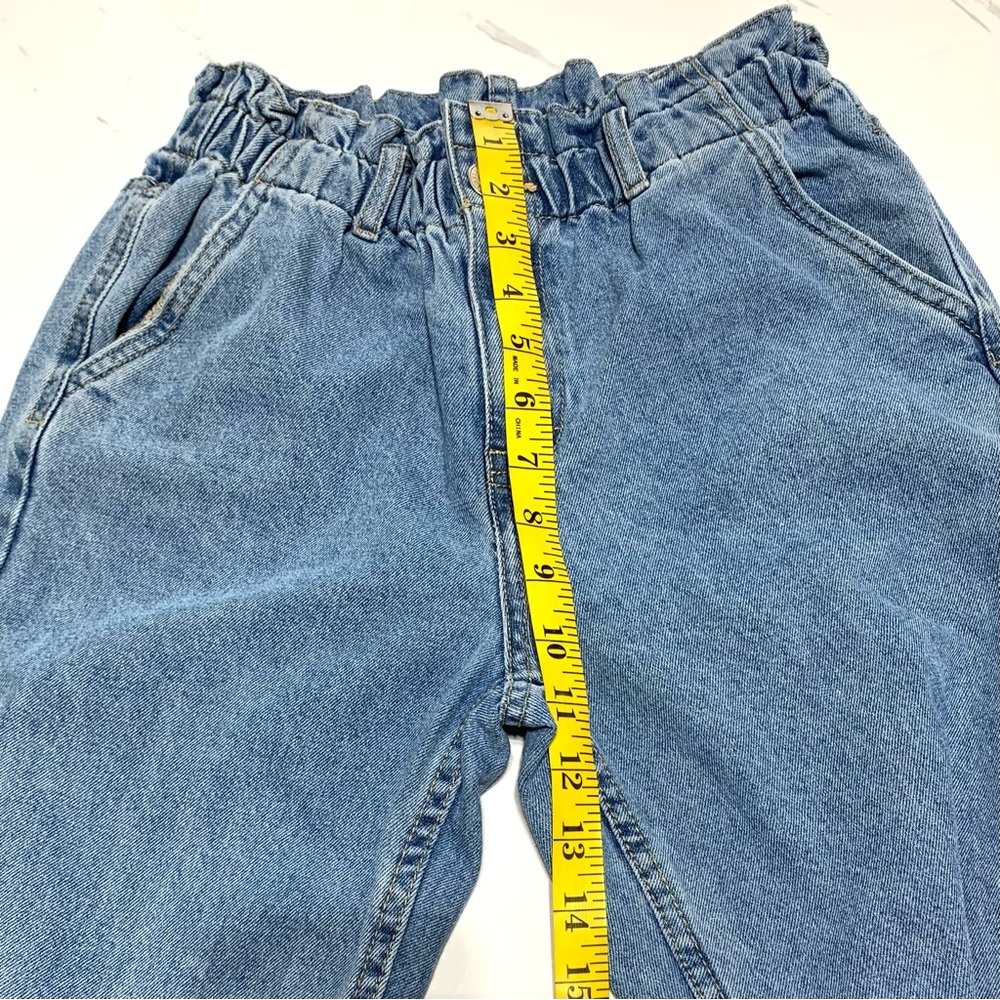 Bluenotes Like New Women’s Light Blue Wash High Rise Paperbag Straight Leg - Picture 13 of 14